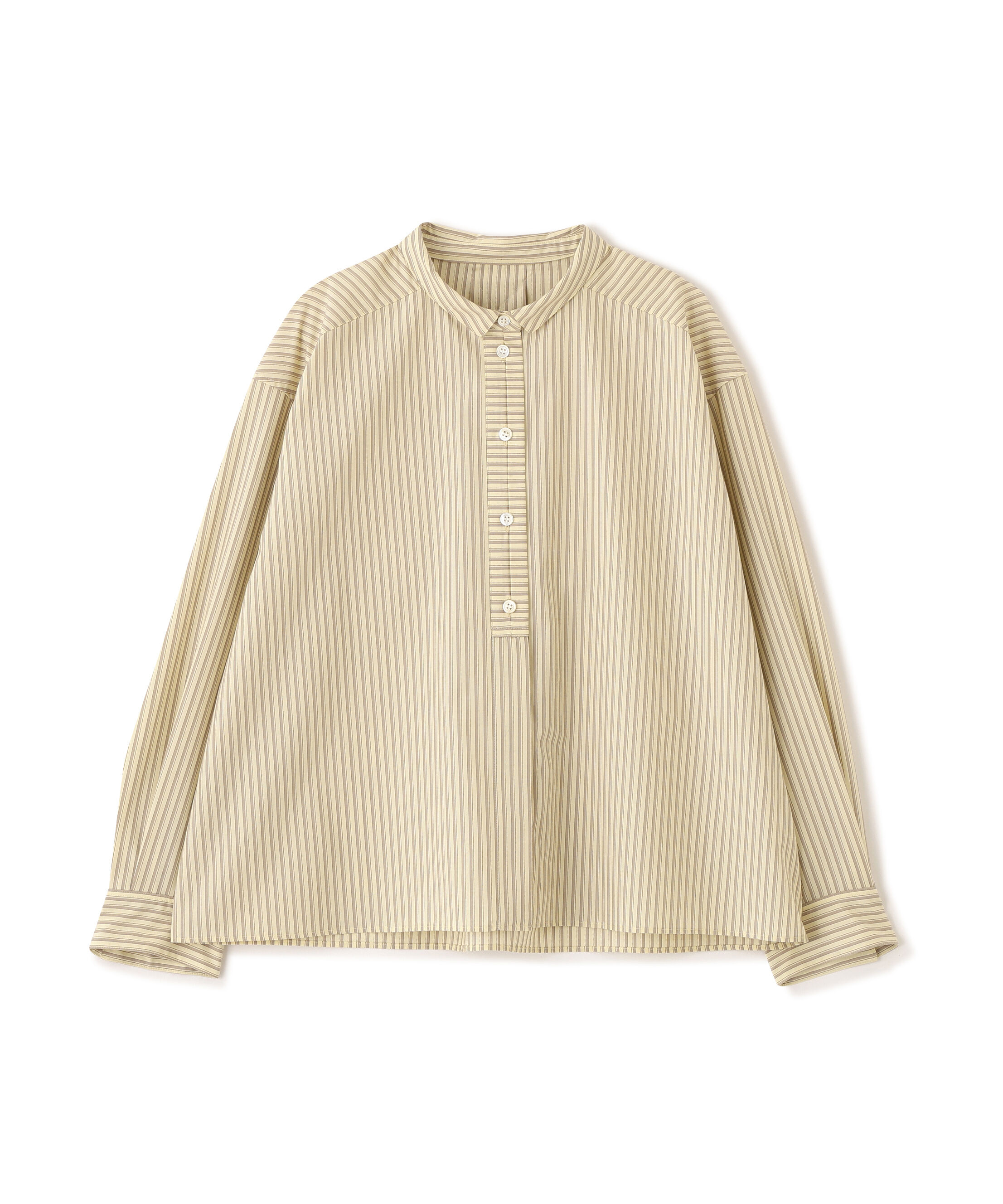  「◆ストライプ形態安定ボックスブラウス」|シャツ・ブラウス|