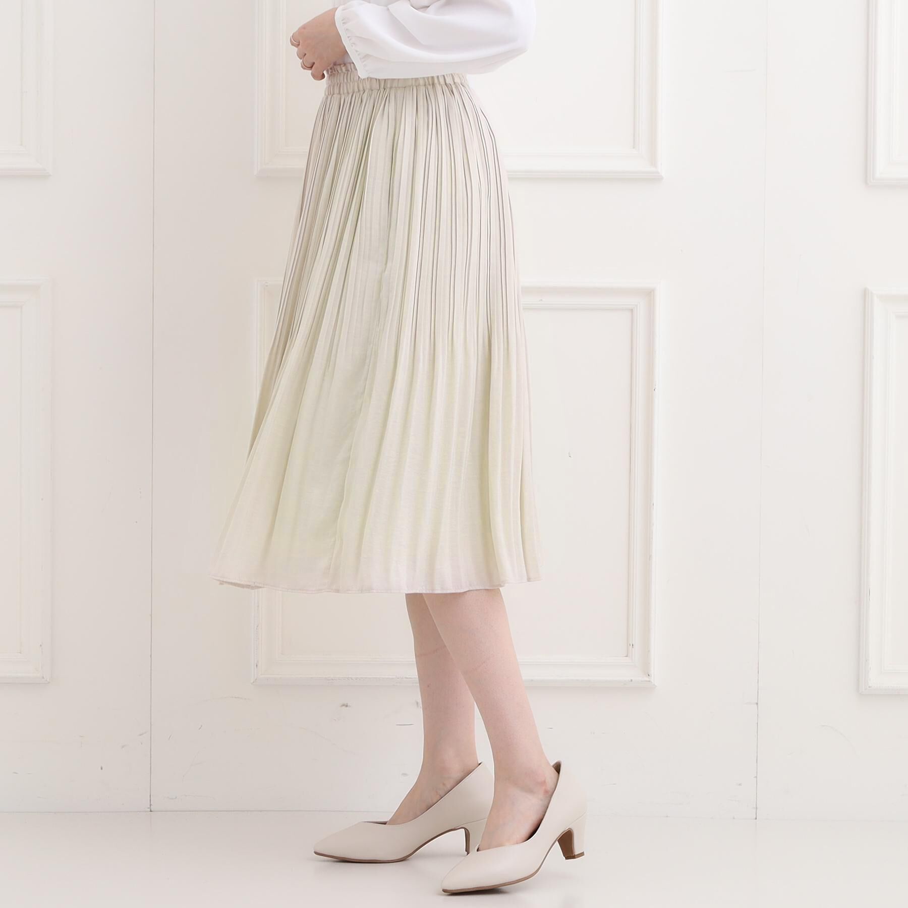 SHOO･LA･RUE「【洗濯機可/着丈選べる】軽やかプリーツスカート」|スカート|
