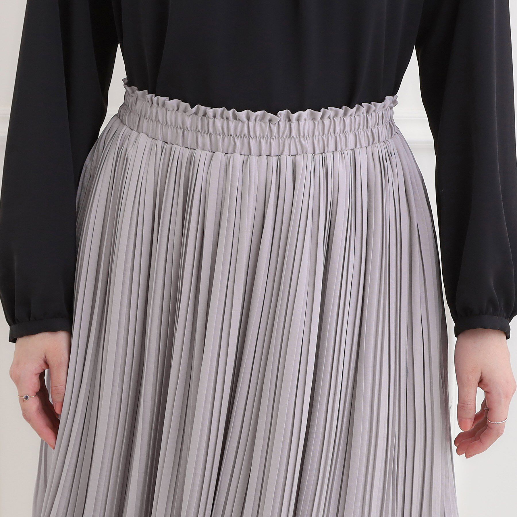 SHOO･LA･RUE「【洗濯機可/着丈選べる】軽やかプリーツスカート」|スカート|