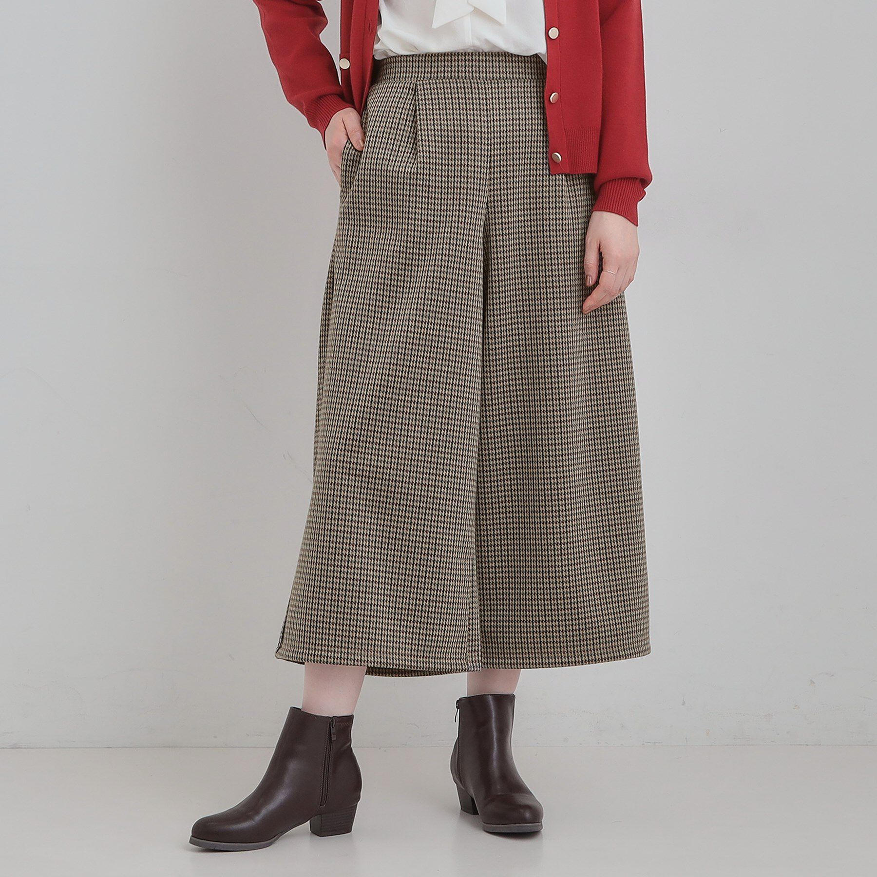 SHOO･LA･RUE「【洗濯機可/S-LL/あったか】体型カバーにも 裏起毛ガウチョパンツ」|その他|