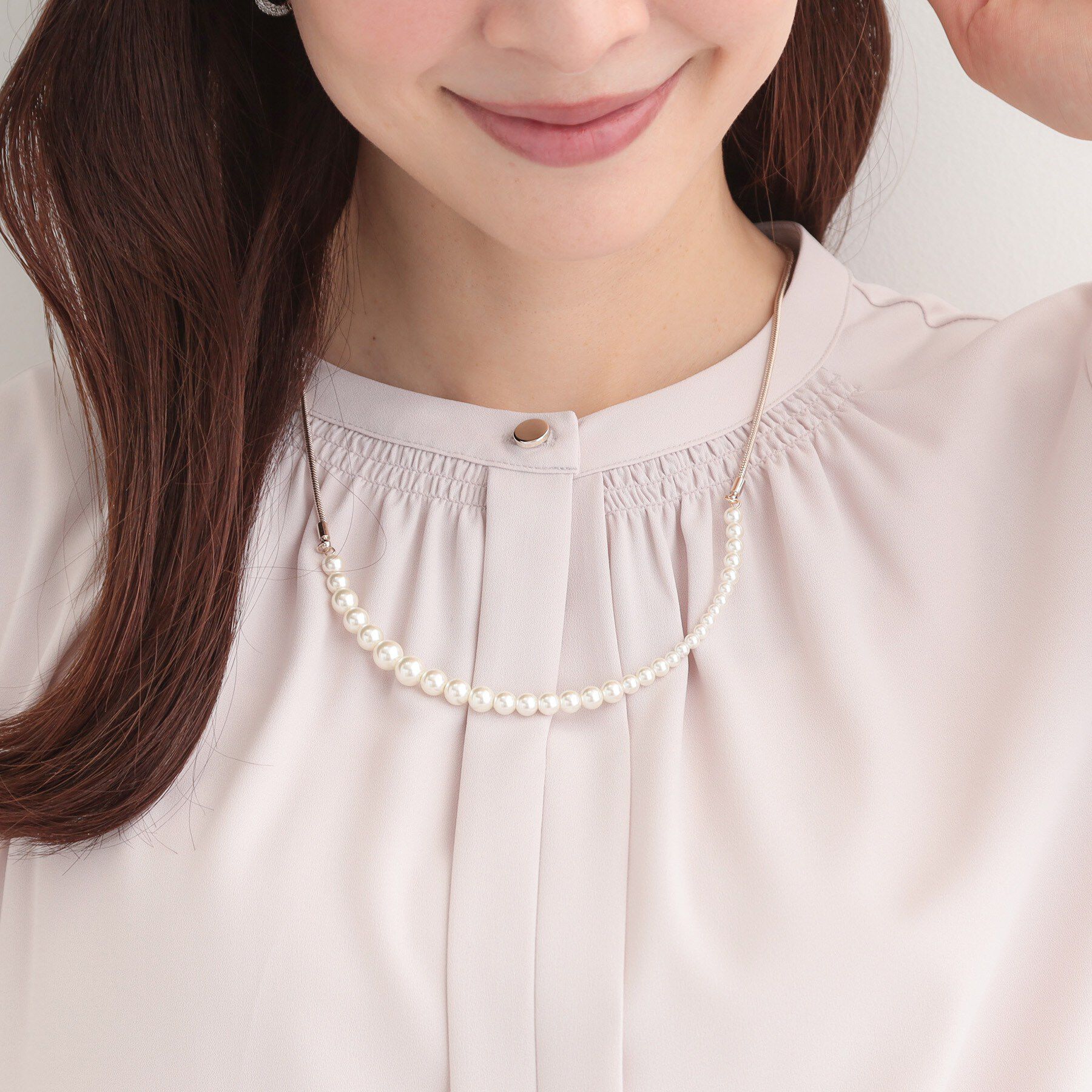 SHOO･LA･RUE「スライダーフェイクパールネックレス」|ネックレス|