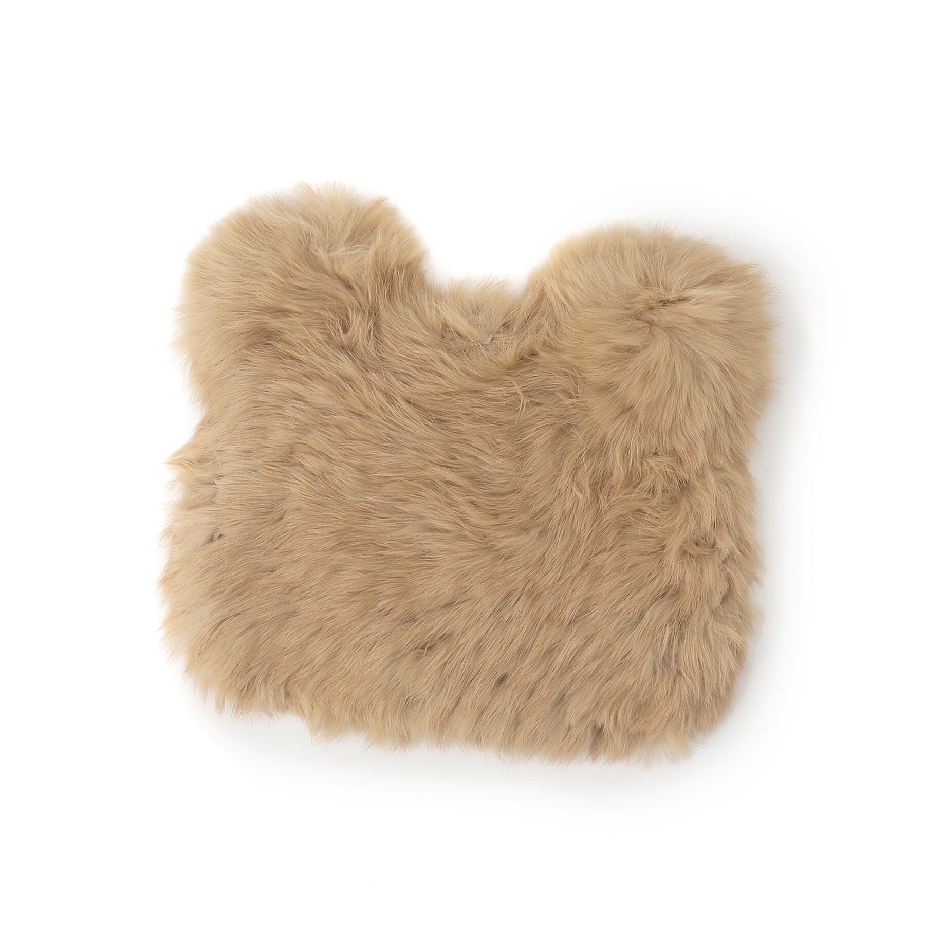 Grandedge「ロングファーくまみみニット帽」|ニット帽|ベージュ(052)