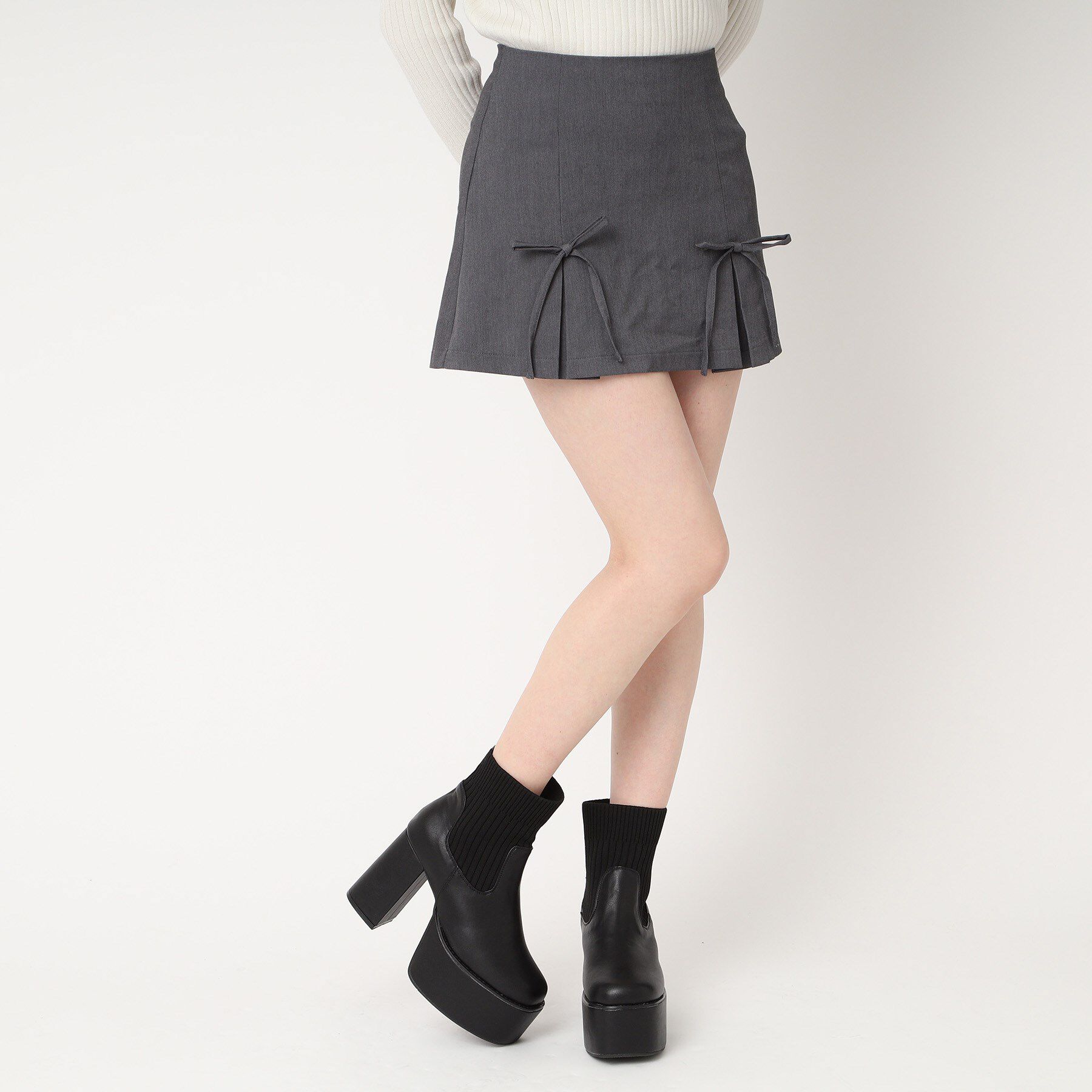 csT&P「厚底ニットブーツ」|ショートブーツ|