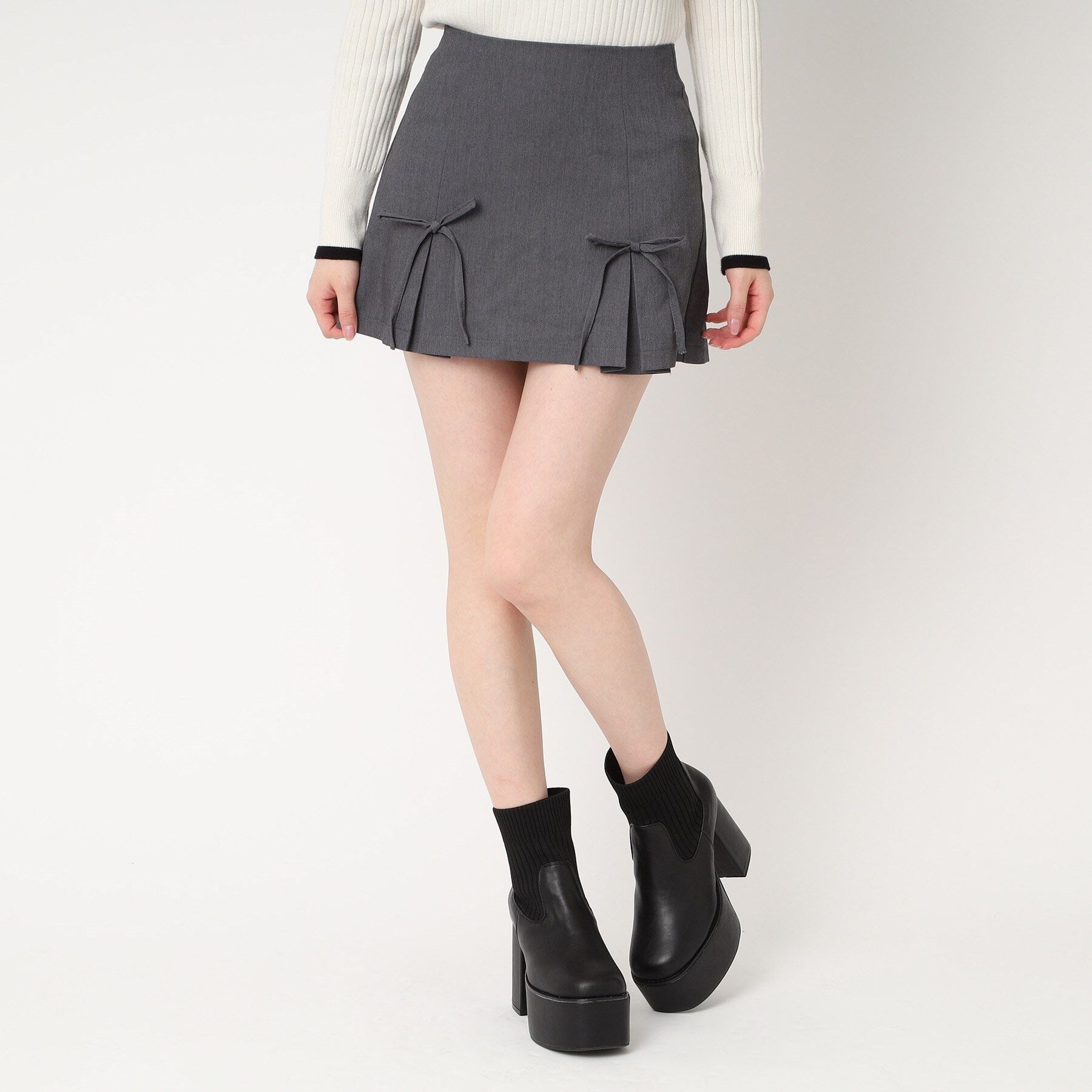 csT&P「厚底ニットブーツ」|ショートブーツ|