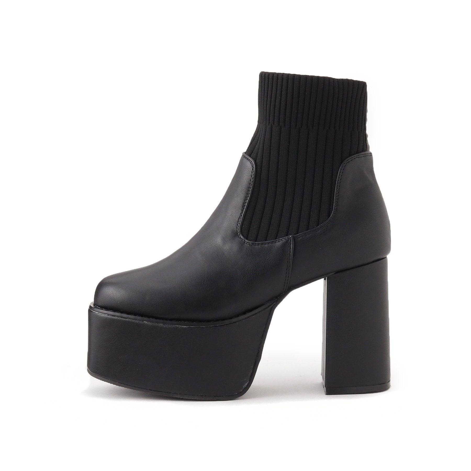 csT&P「厚底ニットブーツ」|ショートブーツ|