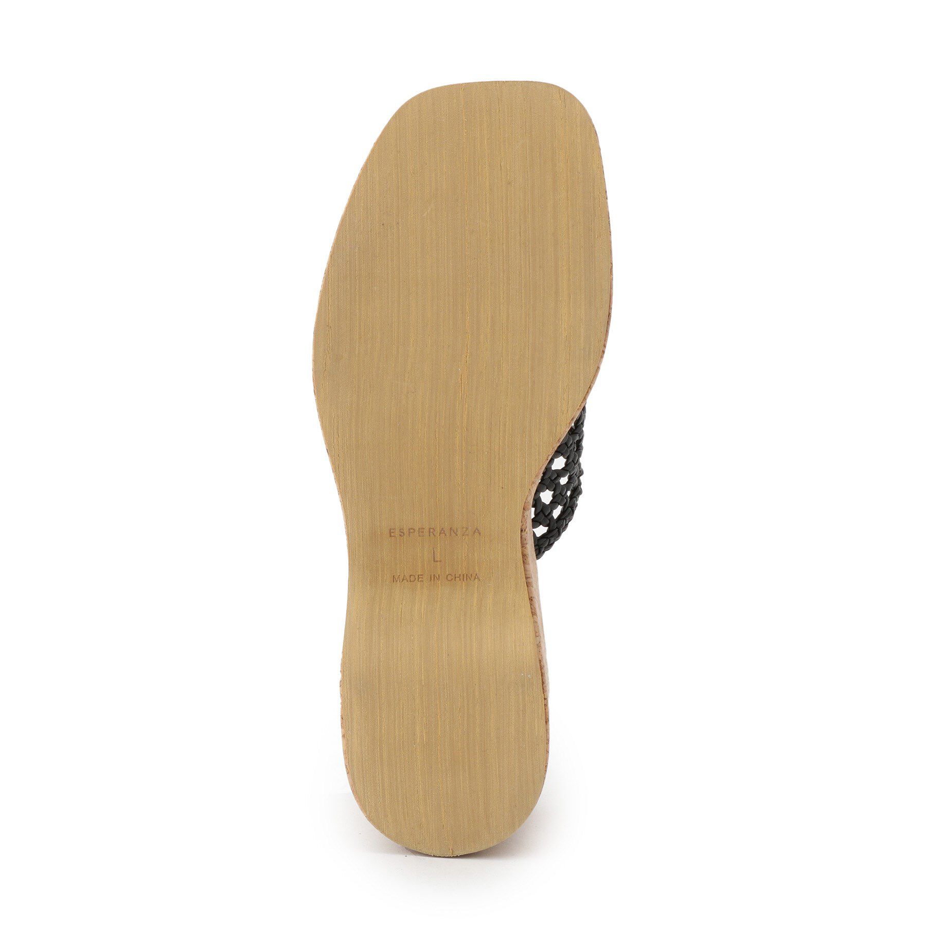 ESPERANZA「マクラメ編みウェッジミュール」|サンダル|