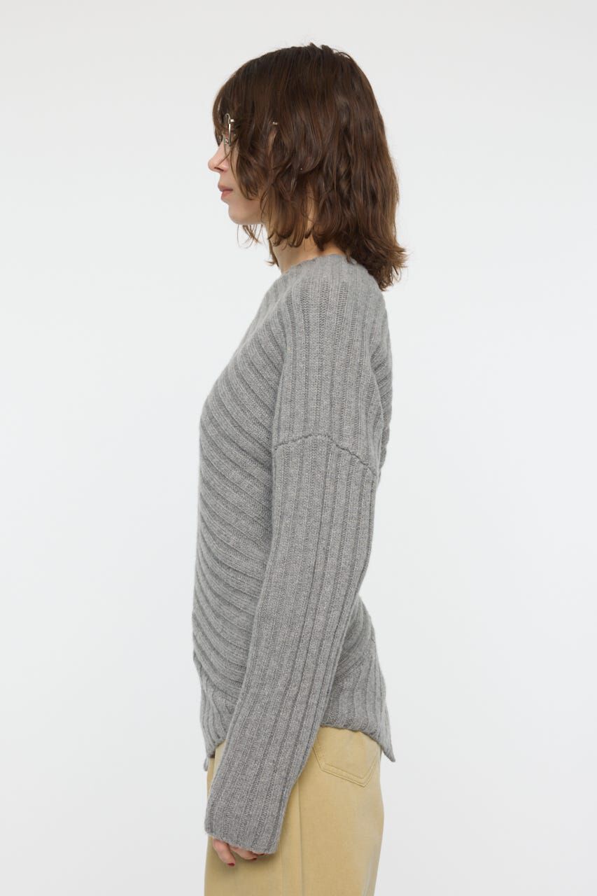 MOUSSY「ASYMMETRY RIB ニット」|ニット・セーター|
