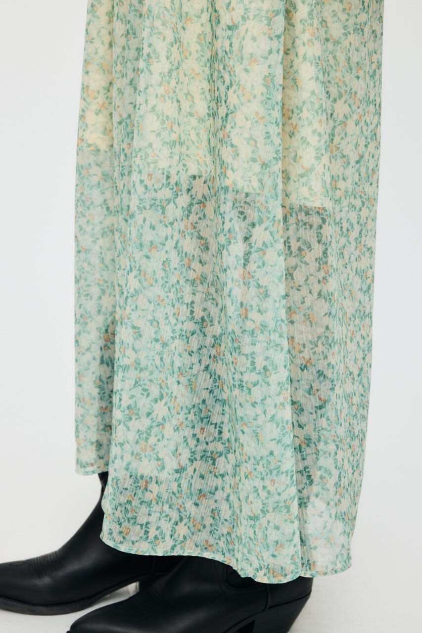 MOUSSY「RUFFLE CHIFFON MAXI ドレス」|ワンピース|