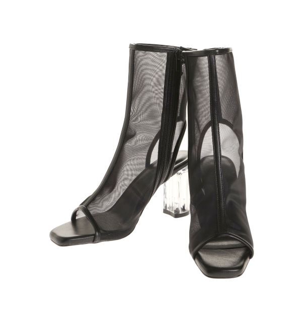 MERCURYDUO「オープントゥメッシュブーツ」|ショートブーツ|