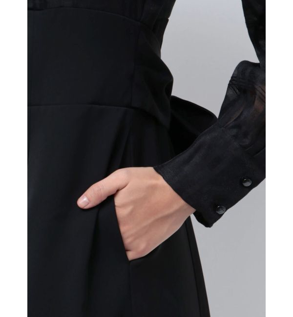 MERCURYDUO「2WAYシアーチェックラッフルドッキングワンピース」|ワンピース|