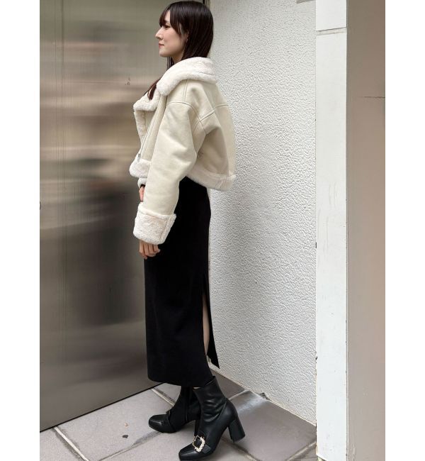 MERCURYDUO「3WAY配色ストラップバッククロスロングスリーブワンピース」|ワンピース|