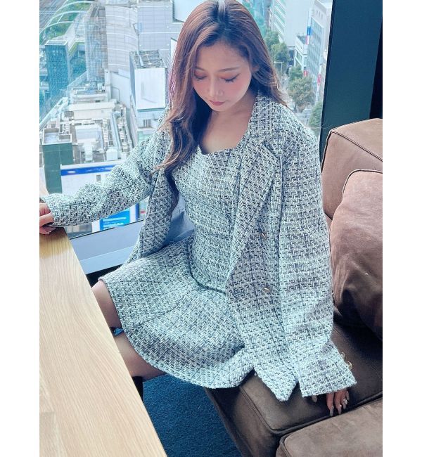 MERCURYDUO「オリジナルツイードミニスカパン【セットアップ着用可】」|スカート|