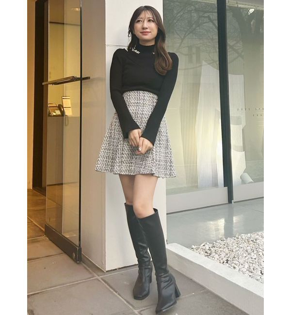 MERCURYDUO「オリジナルツイードミニスカパン【セットアップ着用可】」|スカート|