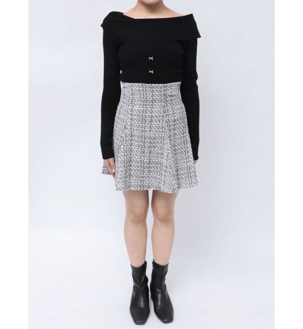 MERCURYDUO「オリジナルツイードミニスカパン【セットアップ着用可】」|スカート|
