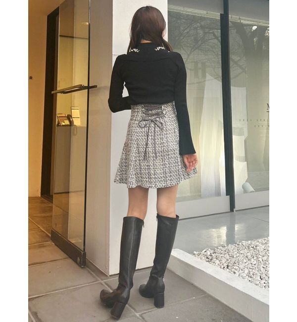 MERCURYDUO「オリジナルツイードミニスカパン【セットアップ着用可】」|スカート|