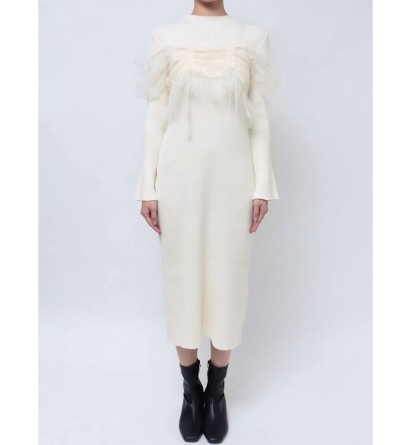 MERCURYDUO「シャーリングビスチェニットワンピース」|ワンピース|