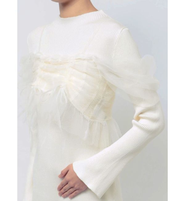 MERCURYDUO「シャーリングビスチェニットワンピース」|ワンピース|