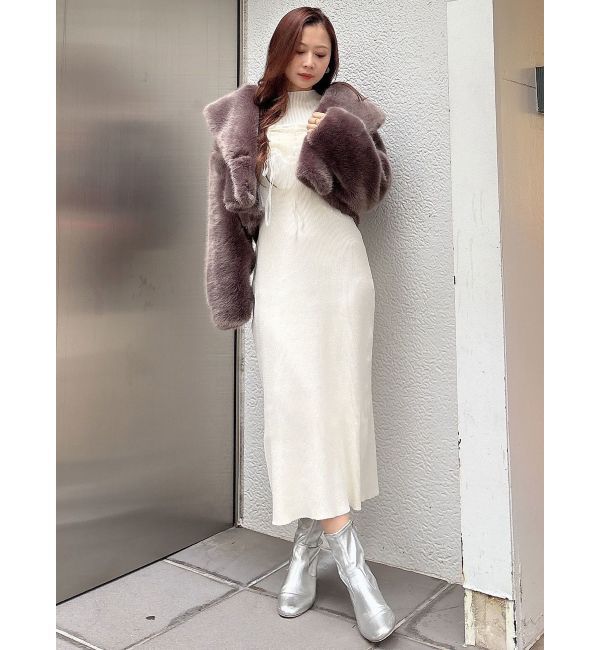 MERCURYDUO「シャーリングビスチェニットワンピース」|ワンピース|