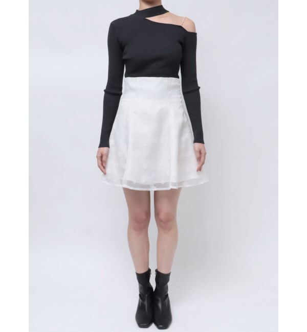 MERCURYDUO「【MARY QUANTコラボ】デイジーフロッキープリントバックレースアップミニスカパン」|スカート|