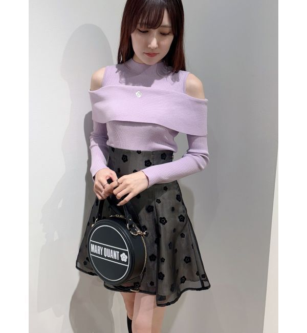 MERCURYDUO「【MARY QUANTコラボ】デイジーフロッキープリントバックレースアップミニスカパン」|スカート|