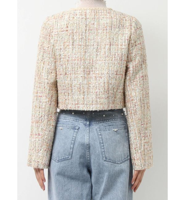 MERCURYDUO「ツイードノーカラージャケット」|ノーカラージャケット|