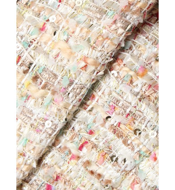 MERCURYDUO「ツイードノーカラージャケット」|ノーカラージャケット|