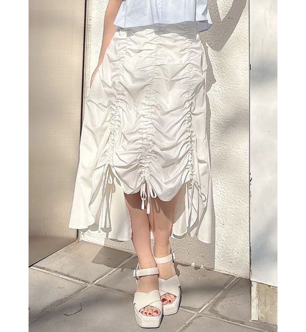 MERCURYDUO「ギャザリングフレアスカート」|スカート|