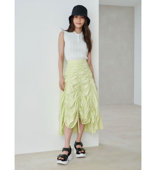 MERCURYDUO「ギャザリングフレアスカート」|スカート|