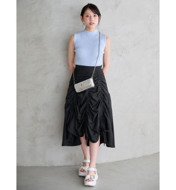 MERCURYDUO「ギャザリングフレアスカート」|スカート|