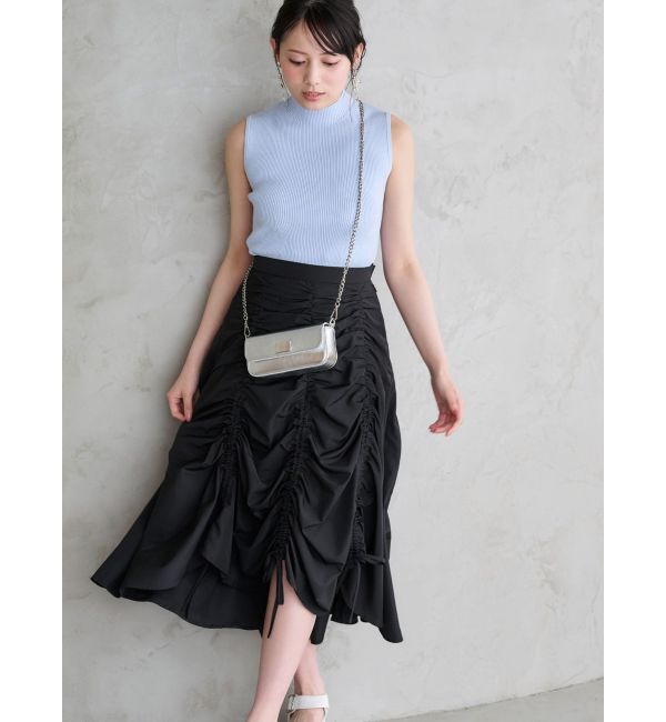MERCURYDUO「ギャザリングフレアスカート」|スカート|