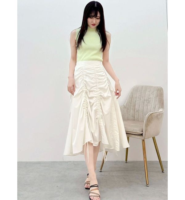 MERCURYDUO「ギャザリングフレアスカート」|スカート|