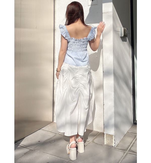 MERCURYDUO「ギャザリングフレアスカート」|スカート|