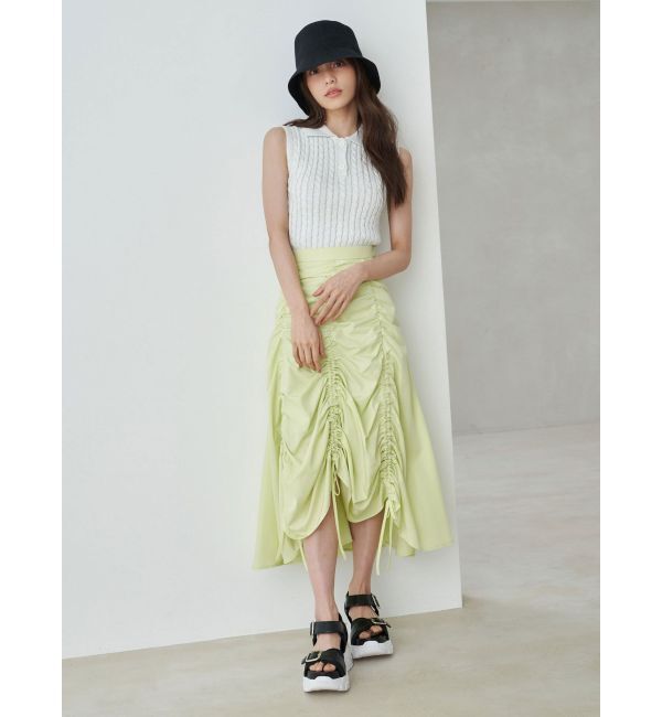 MERCURYDUO「ギャザリングフレアスカート」|スカート|