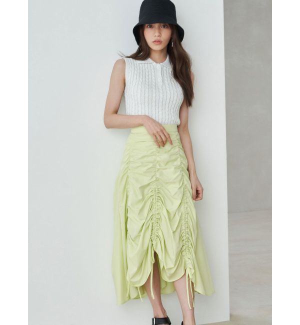 MERCURYDUO「ギャザリングフレアスカート」|スカート|
