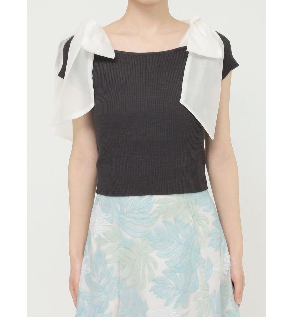 MERCURYDUO「ショルダーリボンニット」|ニット・セーター|