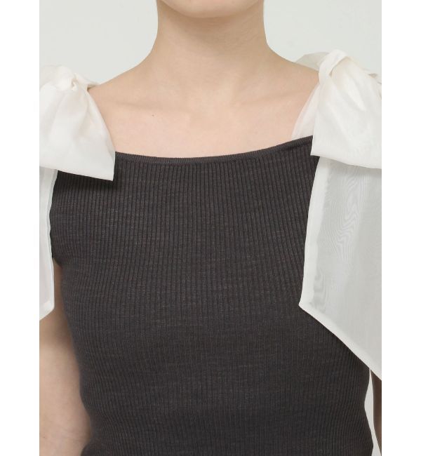 MERCURYDUO「ショルダーリボンニット」|ニット・セーター|