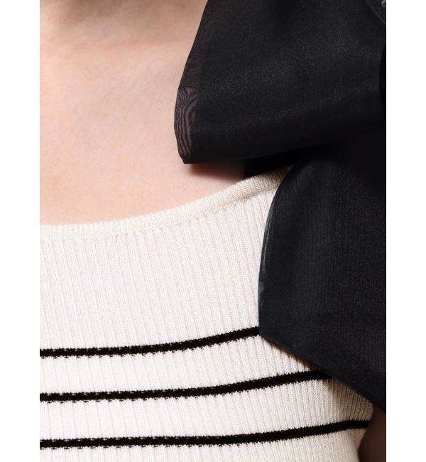 MERCURYDUO「ショルダーリボンニット」|ニット・セーター|