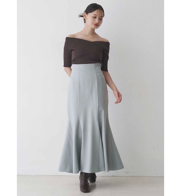 MERCURYDUO「バックレースアップストレッチマーメイドスカート」|スカート|