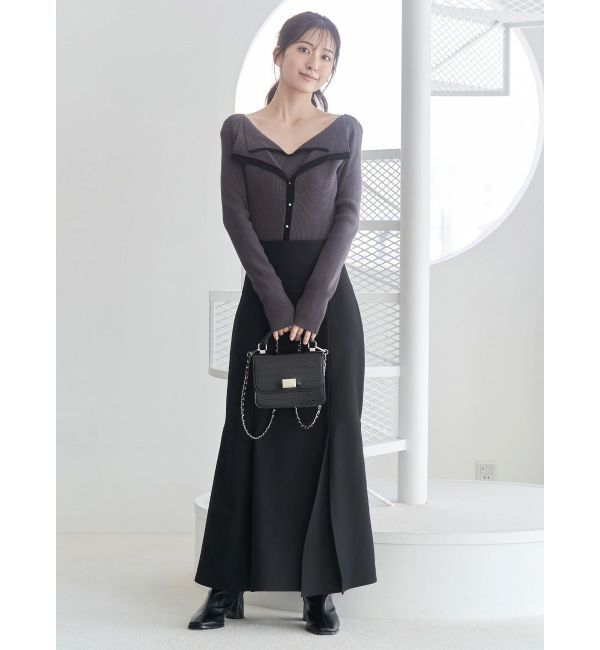 MERCURYDUO「バックレースアップストレッチマーメイドスカート」|スカート|