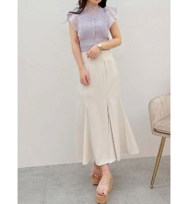 MERCURYDUO「バックレースアップストレッチマーメイドスカート」|スカート|