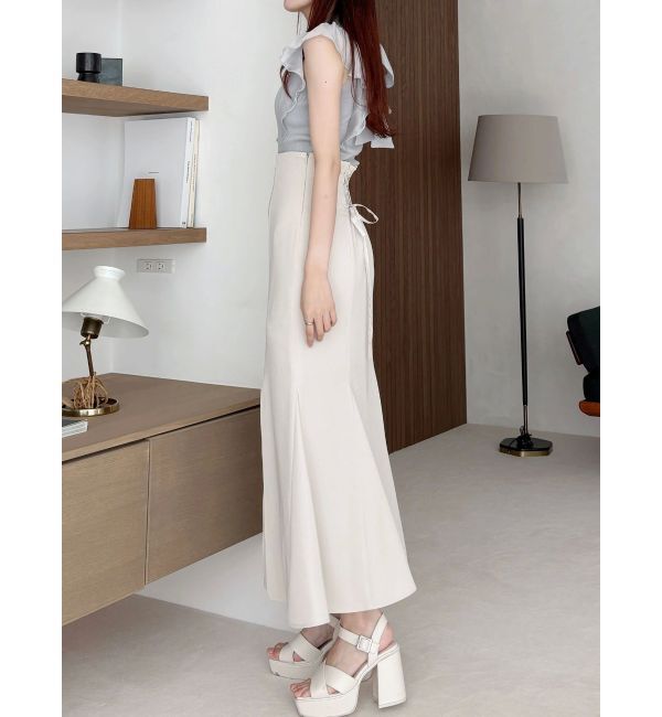 MERCURYDUO「バックレースアップストレッチマーメイドスカート」|スカート|