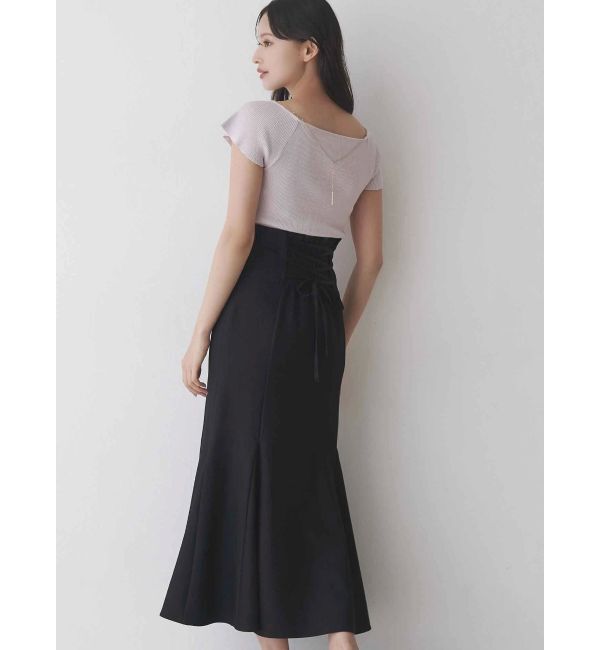 MERCURYDUO「バックレースアップストレッチマーメイドスカート」|スカート|