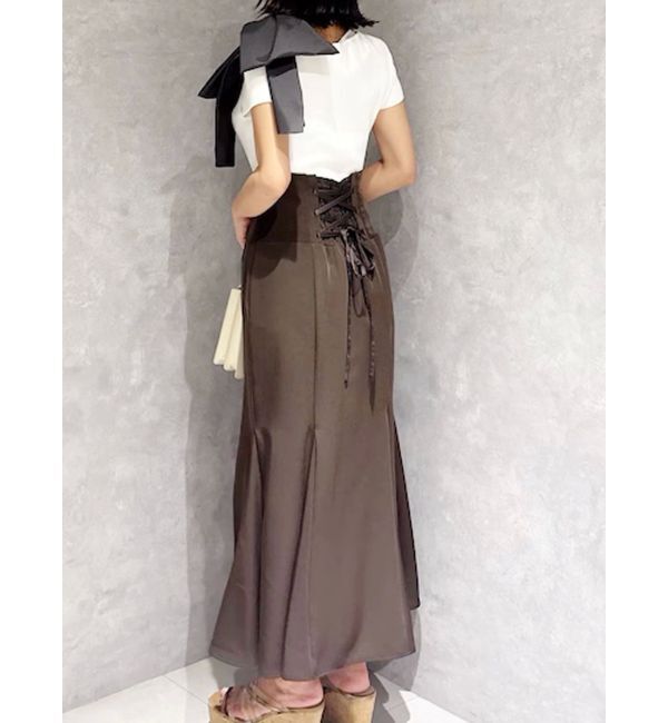 MERCURYDUO「バックレースアップストレッチマーメイドスカート」|スカート|