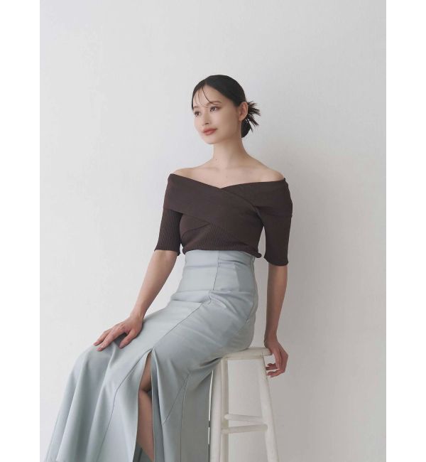 MERCURYDUO「バックレースアップストレッチマーメイドスカート」|スカート|