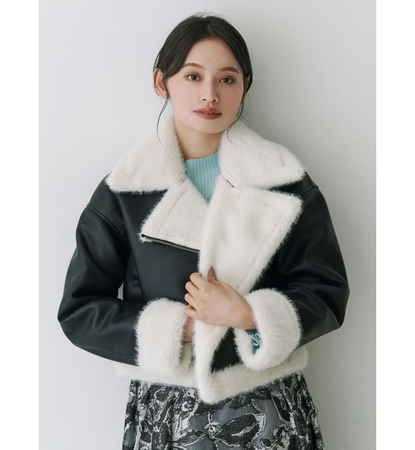 MERCURYDUO「フェイクレザームートンボンバージャケット」|その他|