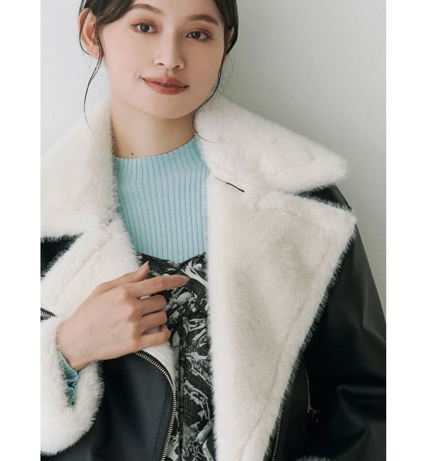 MERCURYDUO「フェイクレザームートンボンバージャケット」|その他|