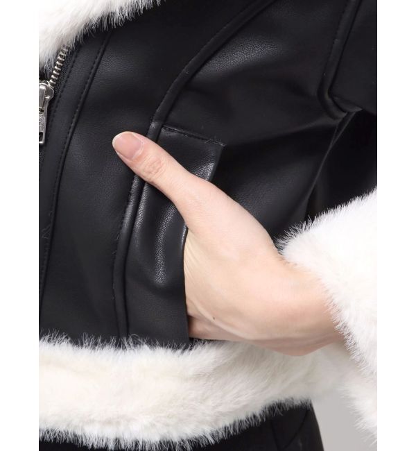 MERCURYDUO「フェイクレザームートンボンバージャケット」|その他|