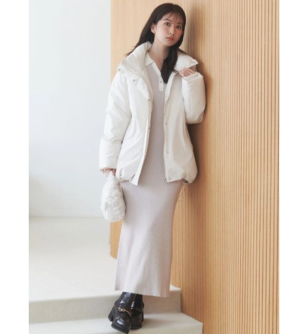 MERCURYDUO「スタンドカラーミドルダウンコート」|その他|