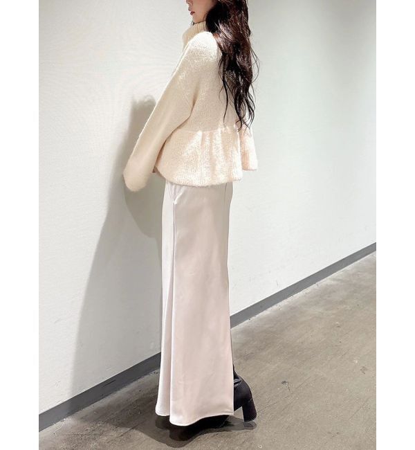 MERCURYDUO「【WEB限定カラーあり】オフタートルペプラムニット」|ニット・セーター|