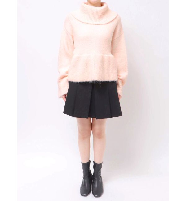 MERCURYDUO「【WEB限定カラーあり】オフタートルペプラムニット」|ニット・セーター|